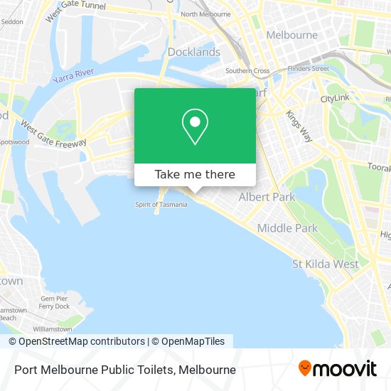Mapa Port Melbourne Public Toilets