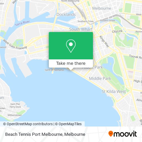 Beach Tennis Port Melbourne map