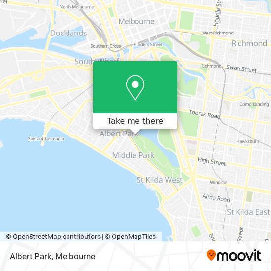 Mapa Albert Park