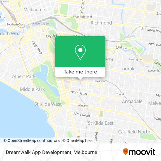 Dreamwalk App Development map
