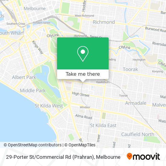 29-Porter St / Commercial Rd (Prahran) map