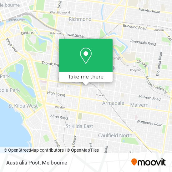 Australia Post map