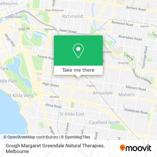 Mapa Gough Margaret Greendale Natural Therapies