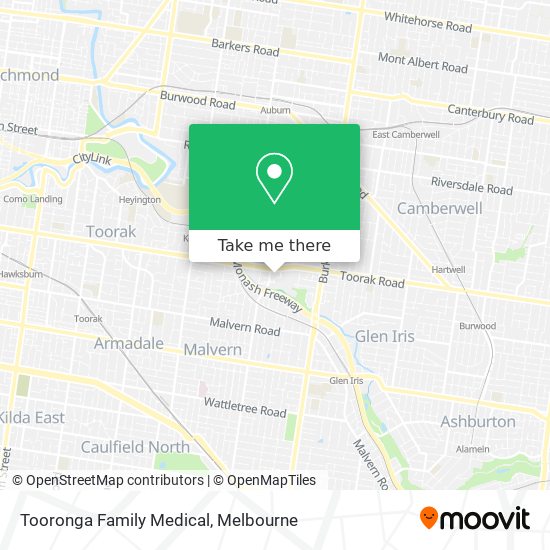 Mapa Tooronga Family Medical