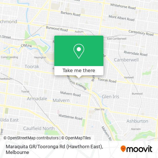 Maraquita GR / Tooronga Rd (Hawthorn East) map