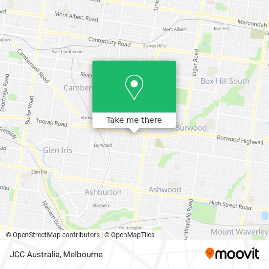 JCC Australia map