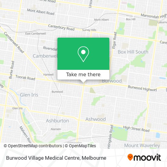 Mapa Burwood Village Medical Centre