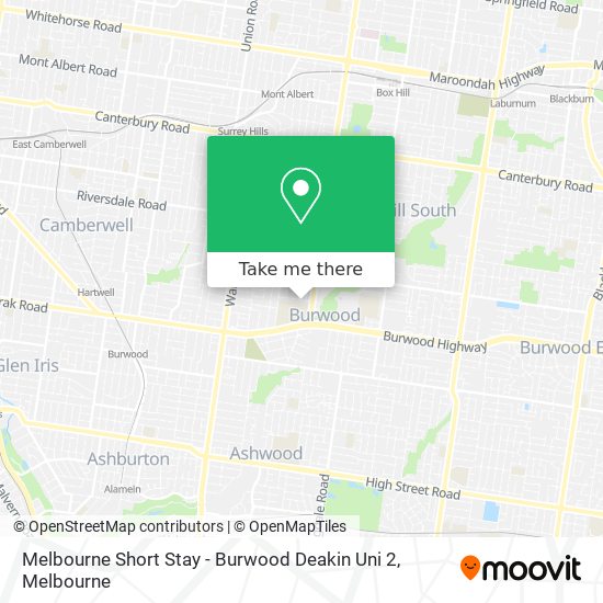 Melbourne Short Stay - Burwood Deakin Uni 2 map