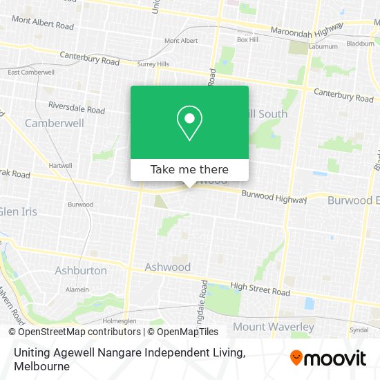 Mapa Uniting Agewell Nangare Independent Living