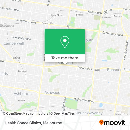 Health Space Clinics map