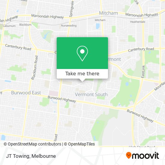 JT Towing map