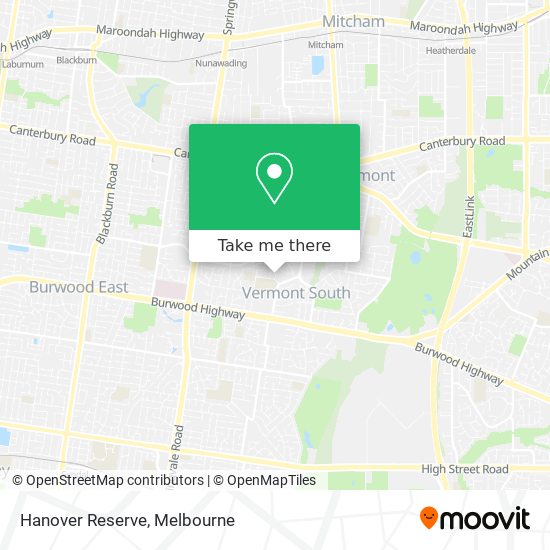 Hanover Reserve map