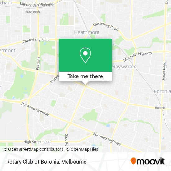 Rotary Club of Boronia map