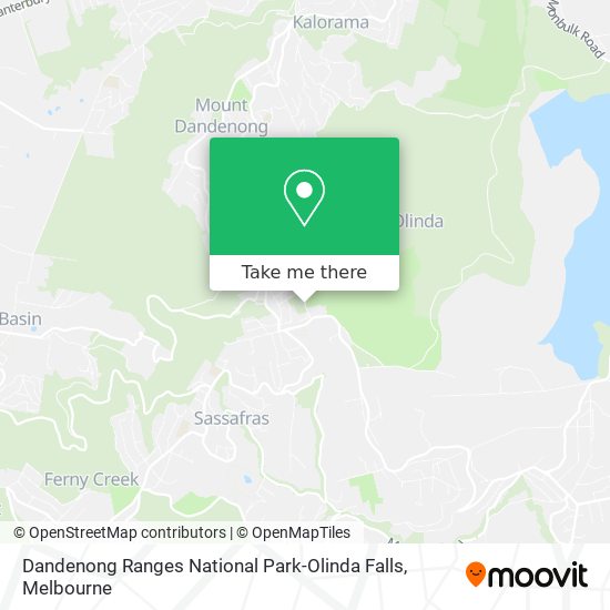 Dandenong Ranges National Park-Olinda Falls map