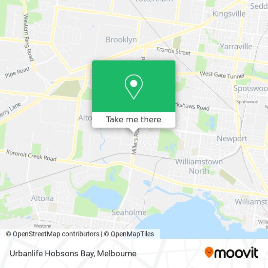 Urbanlife Hobsons Bay map