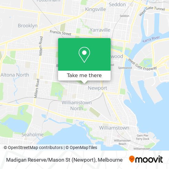 Mapa Madigan Reserve / Mason St (Newport)