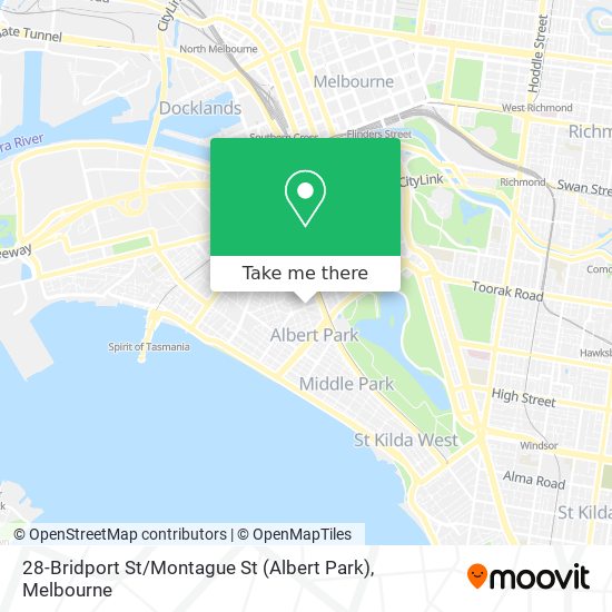 Mapa 28-Bridport St / Montague St (Albert Park)