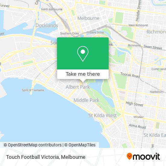 Touch Football Victoria map