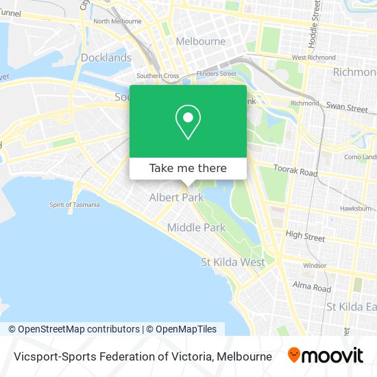 Vicsport-Sports Federation of Victoria map