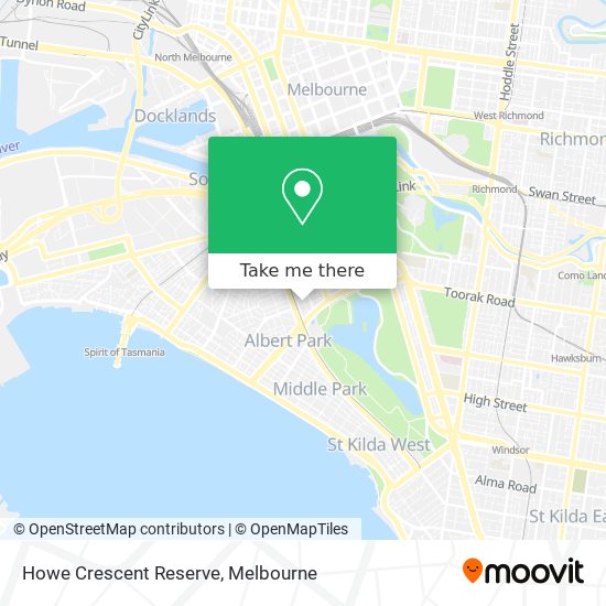 Mapa Howe Crescent Reserve