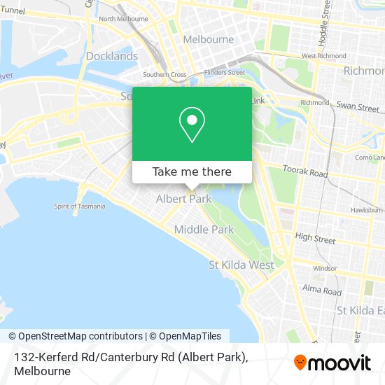 Mapa 132-Kerferd Rd / Canterbury Rd (Albert Park)