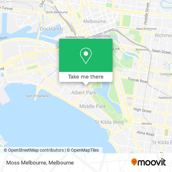 Moss Melbourne map