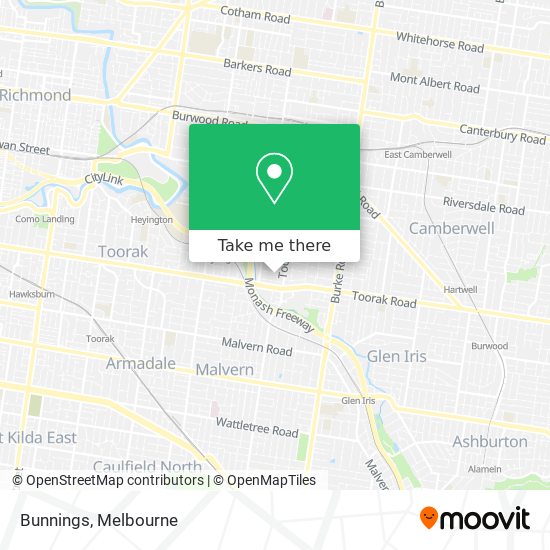 Bunnings map