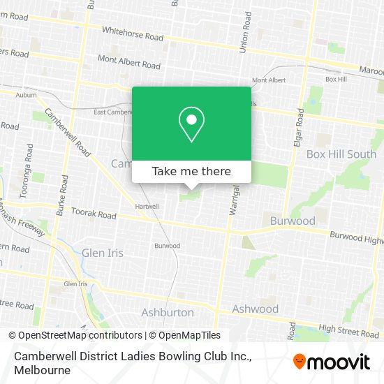 Camberwell District Ladies Bowling Club Inc. map