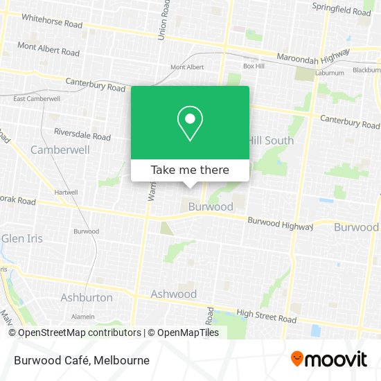 Burwood Café map