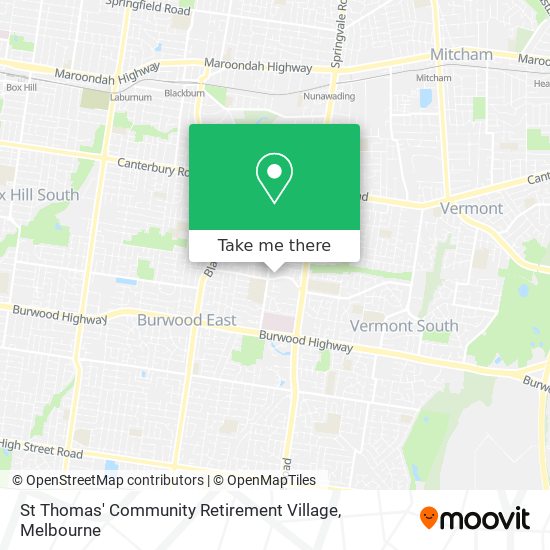 St Thomas' Community Retirement Village map