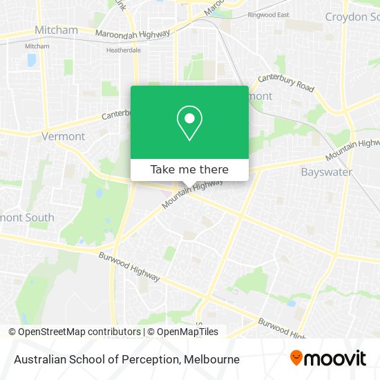 Australian School of Perception map