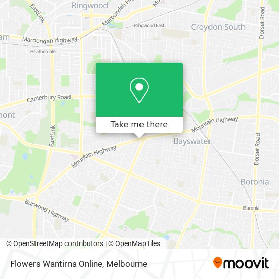 How to get to Flowers Wantirna Online by Bus or Train?