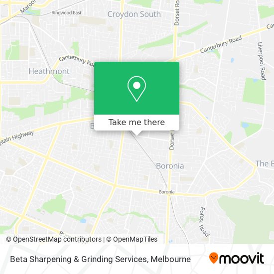 Beta Sharpening & Grinding Services map