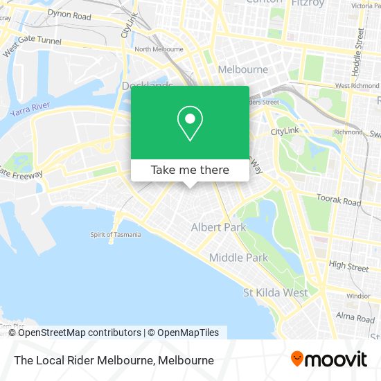 Mapa The Local Rider Melbourne