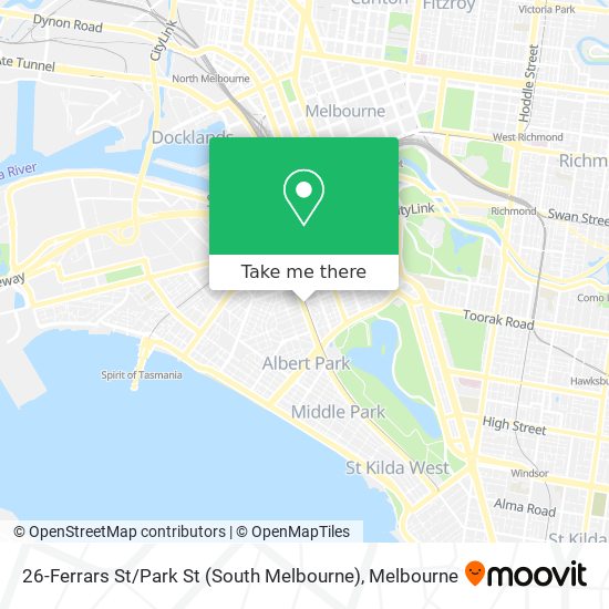 26-Ferrars St / Park St (South Melbourne) map