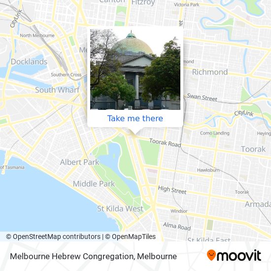 Melbourne Hebrew Congregation map