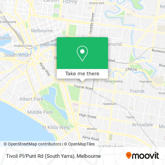 Tivoli Pl / Punt Rd (South Yarra) map