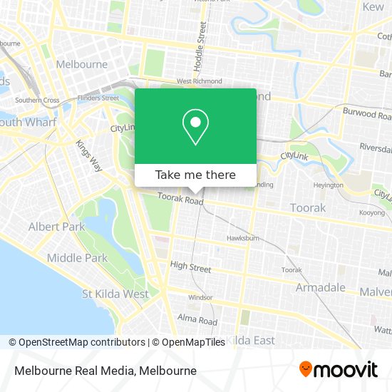 Melbourne Real Media map