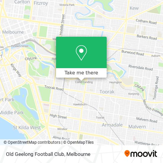 Mapa Old Geelong Football Club