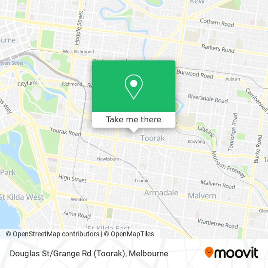 Douglas St/Grange Rd (Toorak) map