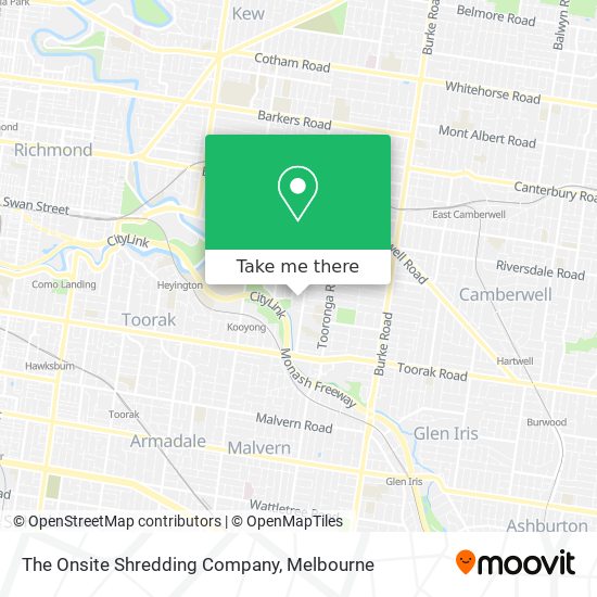 Mapa The Onsite Shredding Company