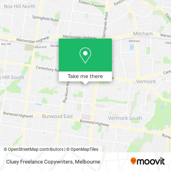 Cluey Freelance Copywriters map