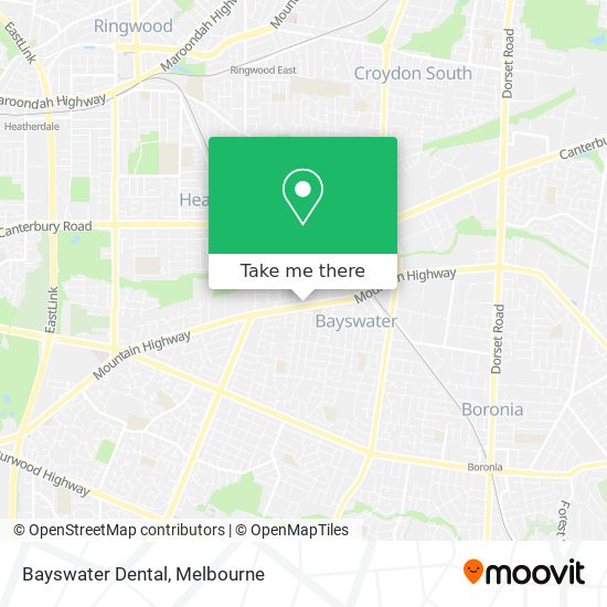 Bayswater Dental map