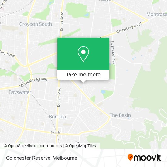 Colchester Reserve map