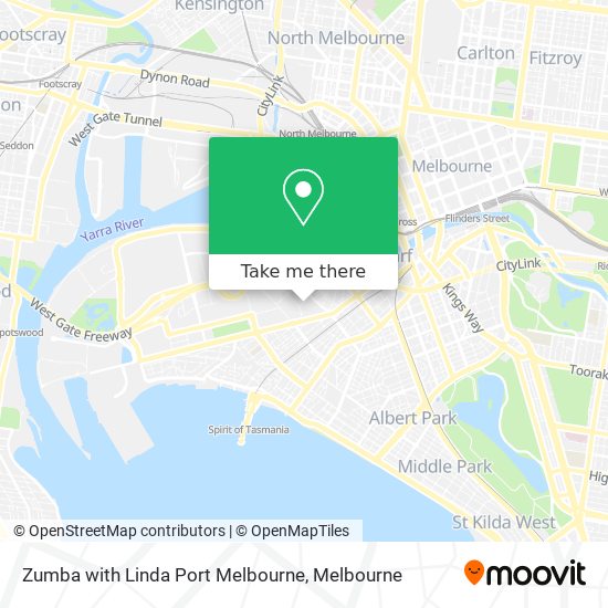 Zumba with Linda Port Melbourne map