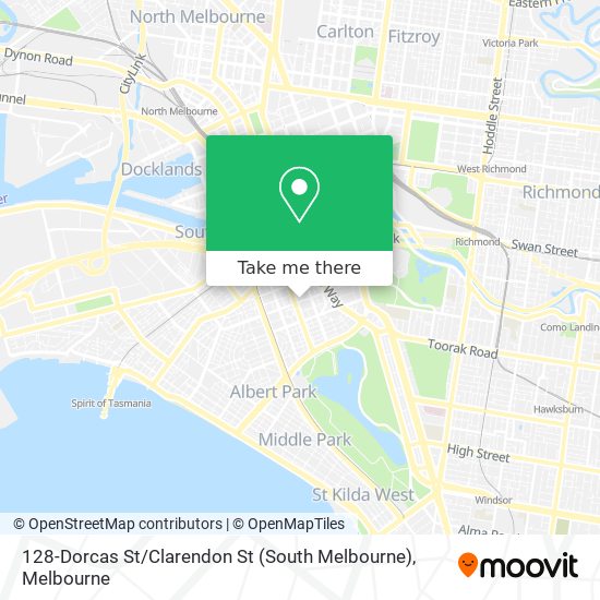 128-Dorcas St / Clarendon St (South Melbourne) map