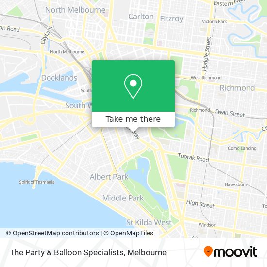 The Party & Balloon Specialists map