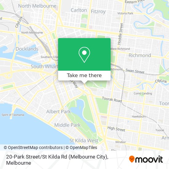 20-Park Street / St Kilda Rd (Melbourne City) map