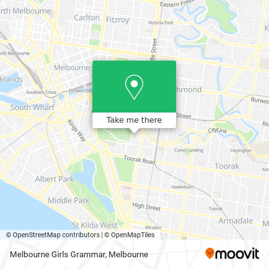 Mapa Melbourne Girls Grammar