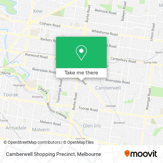 Camberwell Shopping Precinct map